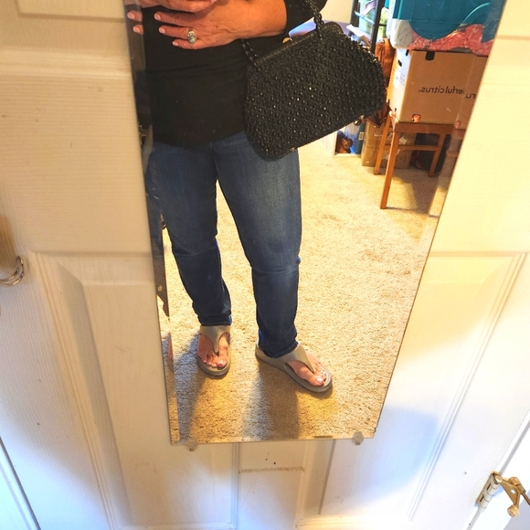 Dena of dallas vintage rafia straw beaded structured purse bag evc - Picture 16 of 16